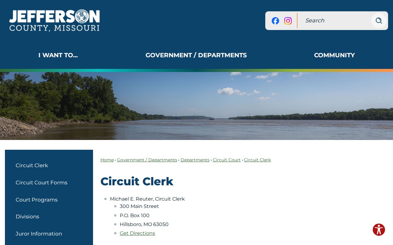 Jefferson County criminal court case Circuit Clerk contact page